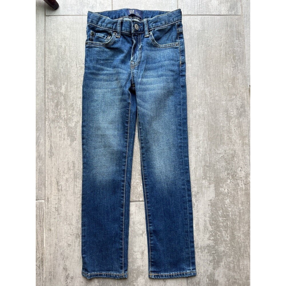 Gap Kids Straight Leg Medium Wash Stretch Jeans Boys 7 Slim Everyday School